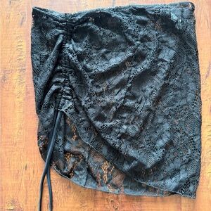 Black Lace Mini Skirt beach cover up